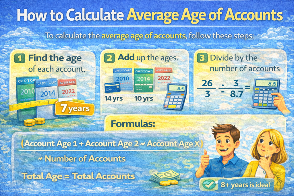 How to calculate average age of accounts