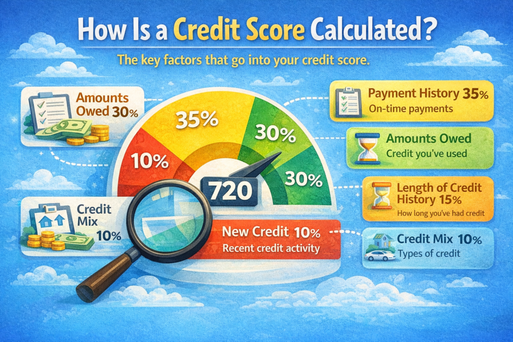 How is a credit score calculated